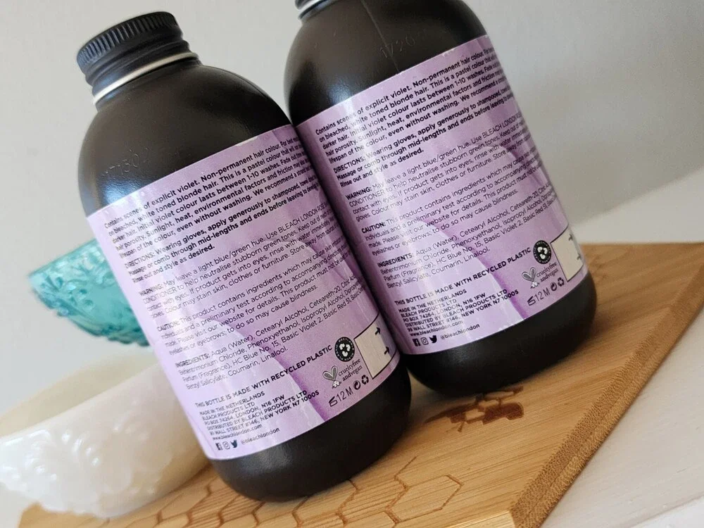 2X Bleach London Violet Skies Semi-Permanent Hair Color Cream, Purple & AWESOME